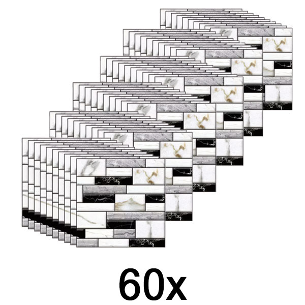 6x 3D zidne nalepnice mermernog izgleda (10 komada) | MARBLEBLOCKS