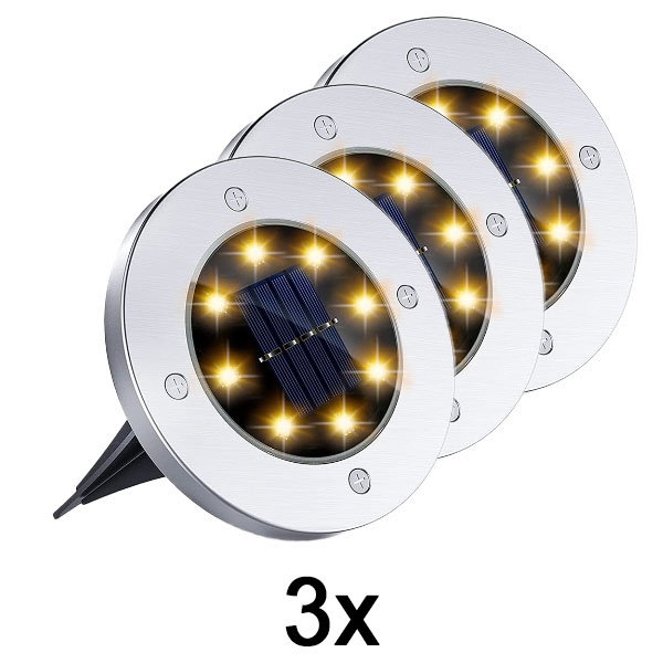 1x Solarne podne lampe za spoljašnju upotrebu (3 kom.) | LUMIGARD