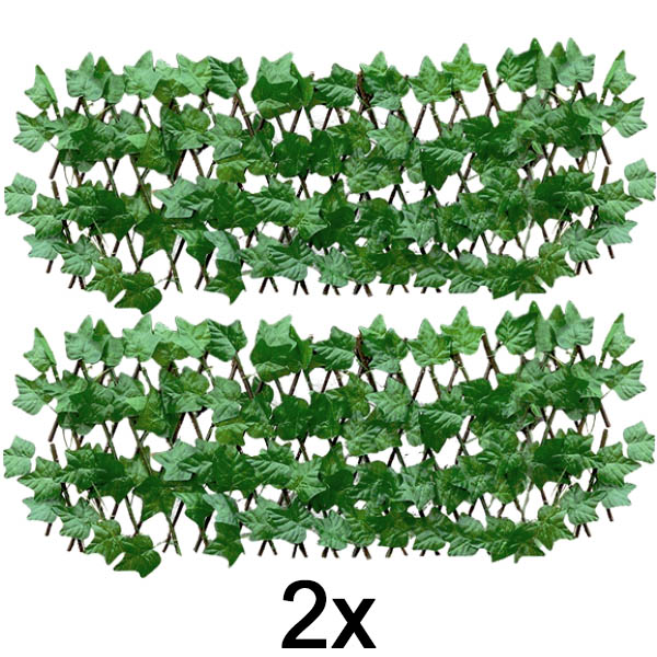 2x Proširiva panelna ograda sa bršljanom – 30×180 cm, UV otporna, bez alata | GREENFENCE