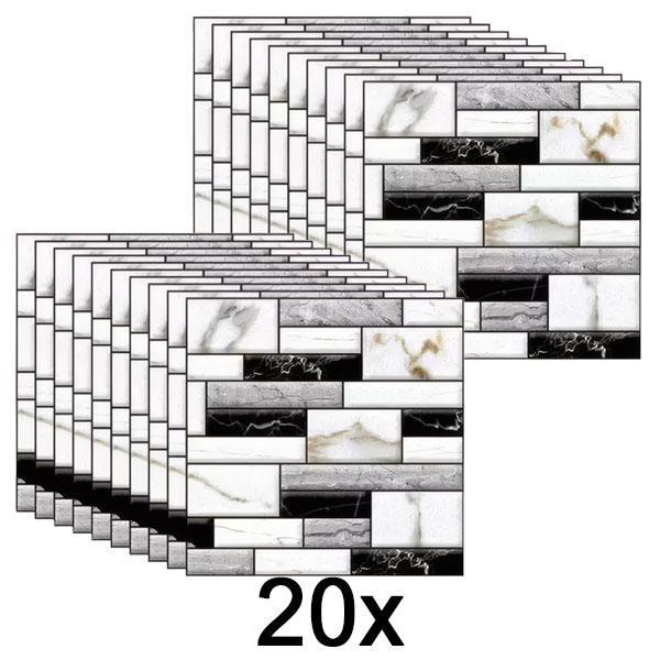 2x 3D zidne nalepnice mermernog izgleda (10 komada) | MARBLEBLOCKS